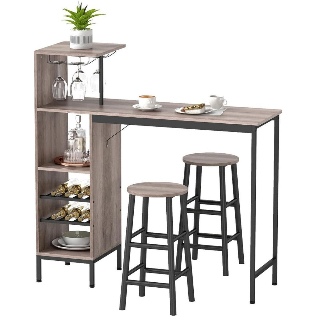 Tabouret de Bar en MDF, Finition Noir