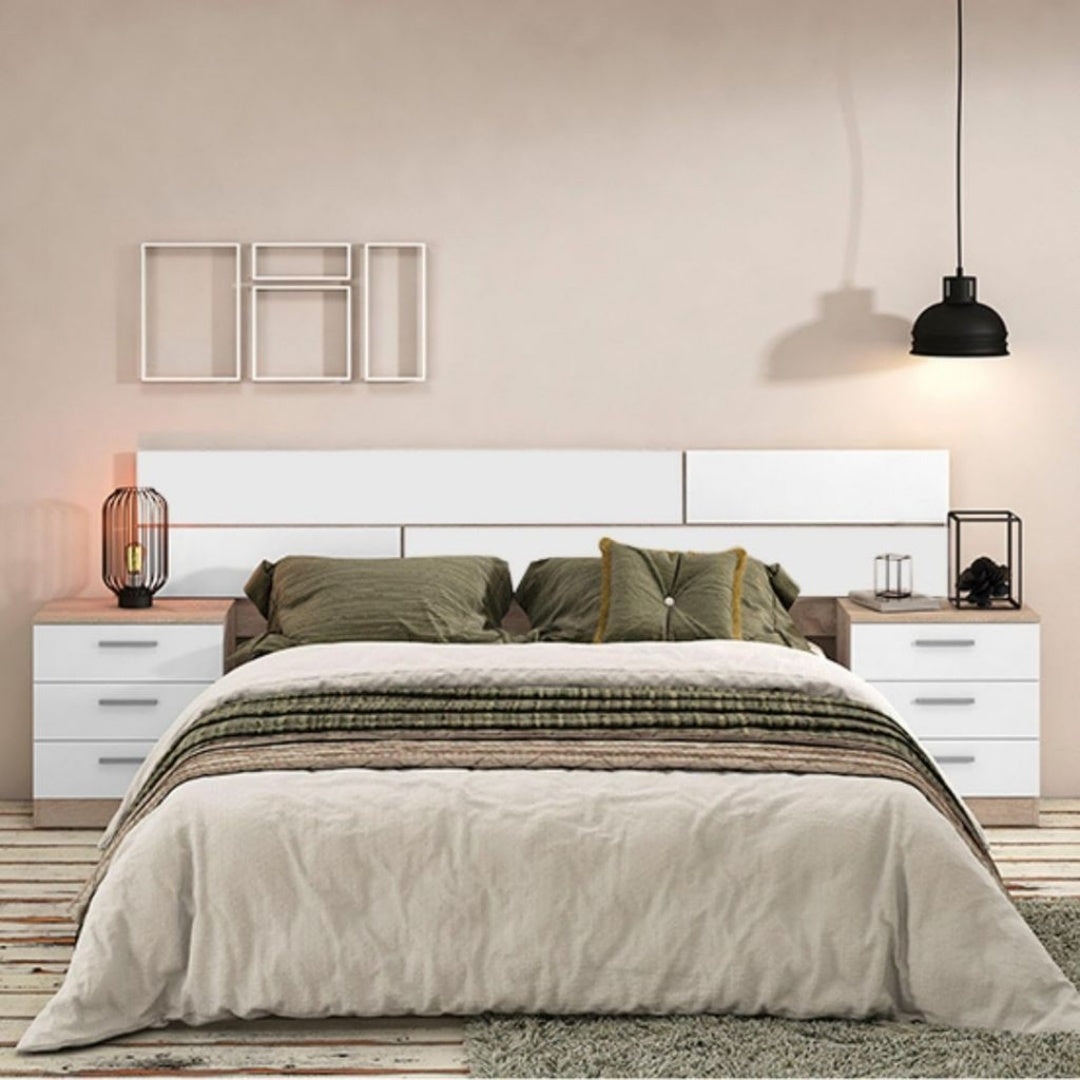 Table d'Appoint en Panneau Melamine – Transformez votre chambre avec notre elegant ensemble de chambre double
