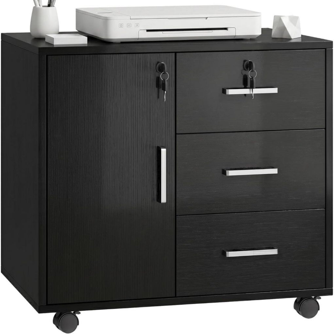 Meuble de Rangement en Panneau de Particules, Finition Noir