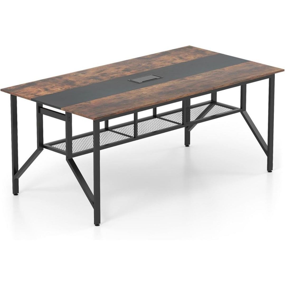 Bureau en Bois d'Ingenierie de Couleur Noir