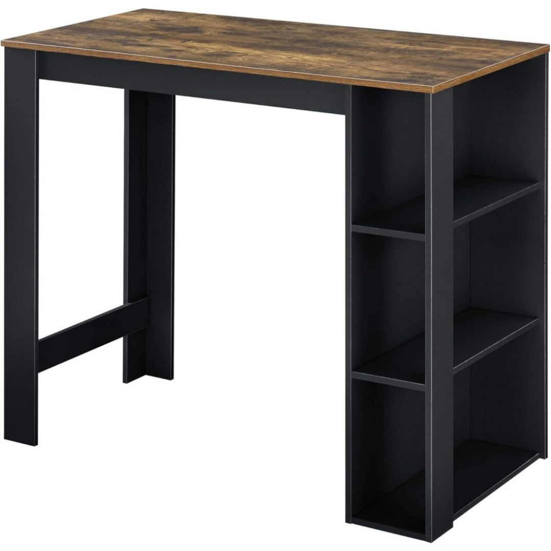 Table Haute / Mange-Debout en Bois de Chene, Finition Noir xm6160327