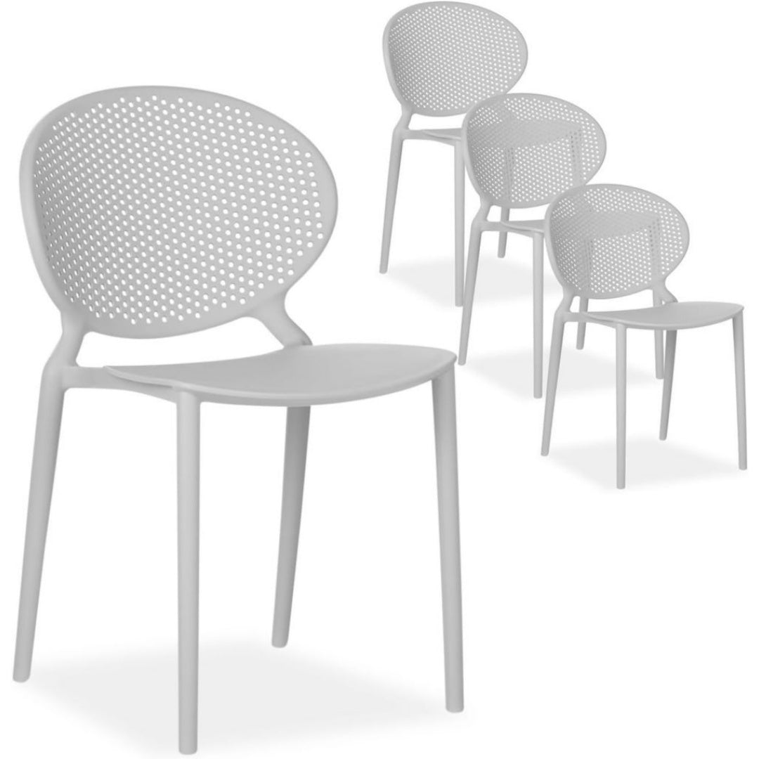 Fauteuil en Plastique, Finition Gris